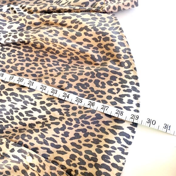 Chico's Modal Cheetah Print Button Up Long Sleeve Animal Print Tan Women’s Sz XL - Picture 11 of 12